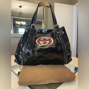 EUC *With Dust Bag* Gucci Dialux Britt Crystal Tote (Medium)